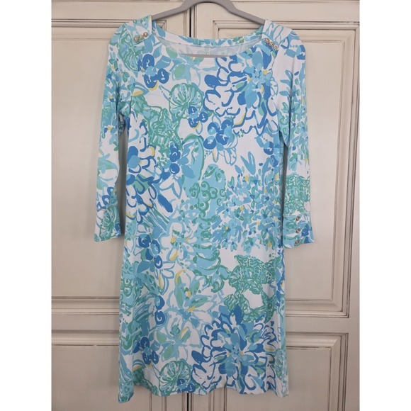 Lilly Pulitzer Dresses & Skirts - Lilly Pulitzer Sophiletta Dress Women's Small Blue Green Preppy Coastal Sophia
